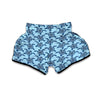 Blue Aztec Turtle Muay Thai Boxing Shorts-grizzshop