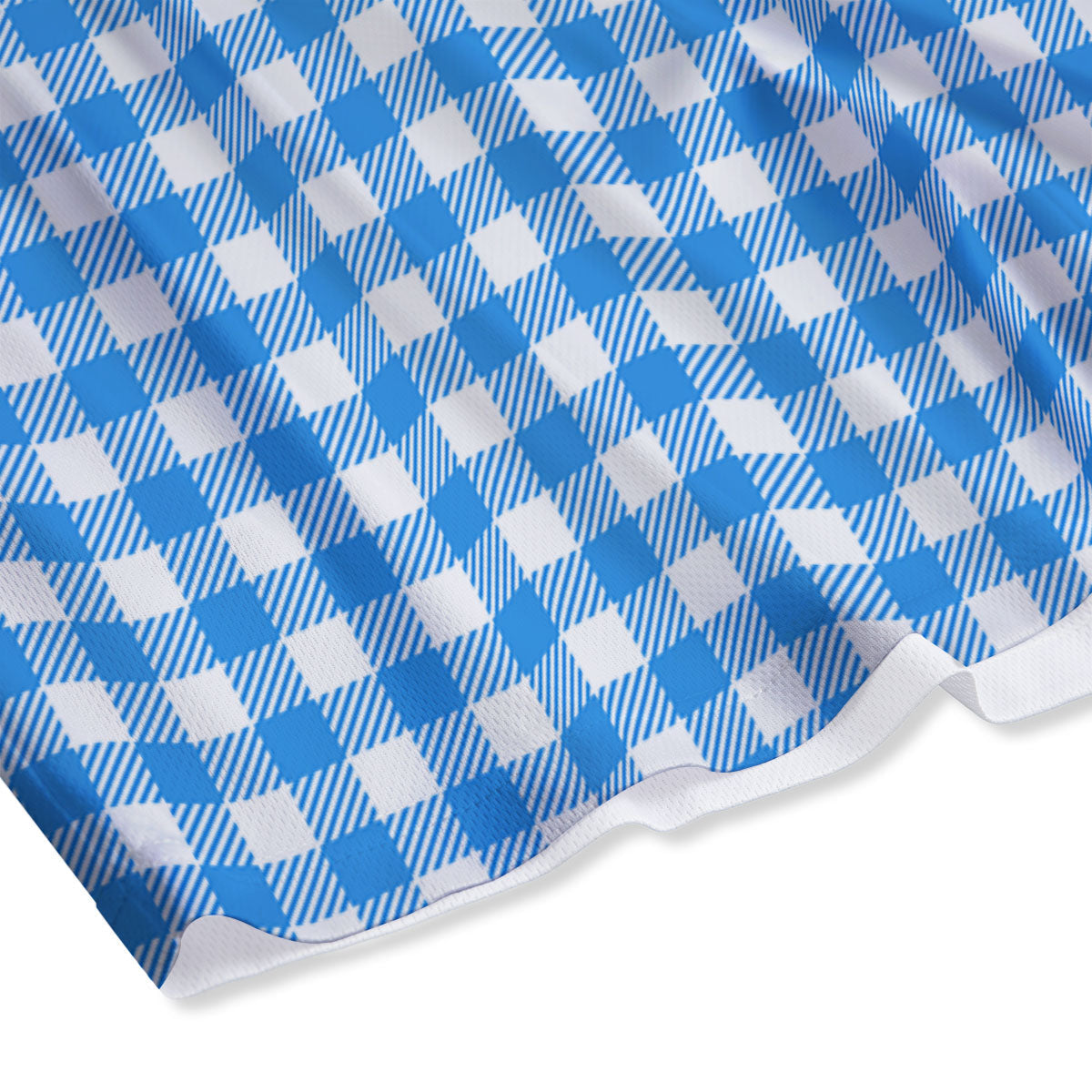 Checkered White And Grey Print Pattern Mesh Shorts