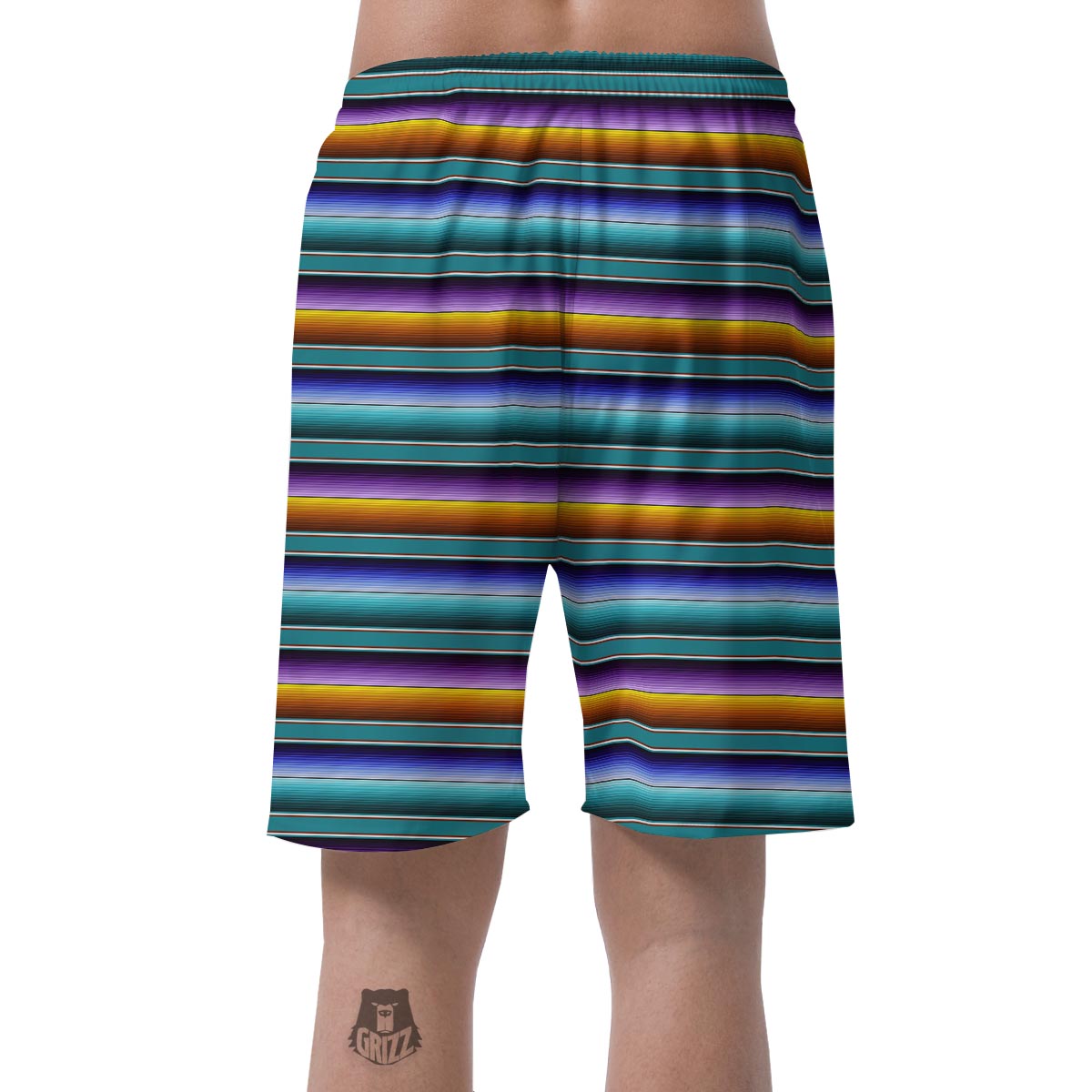 Blue Baja Serape Men's Shorts-grizzshop