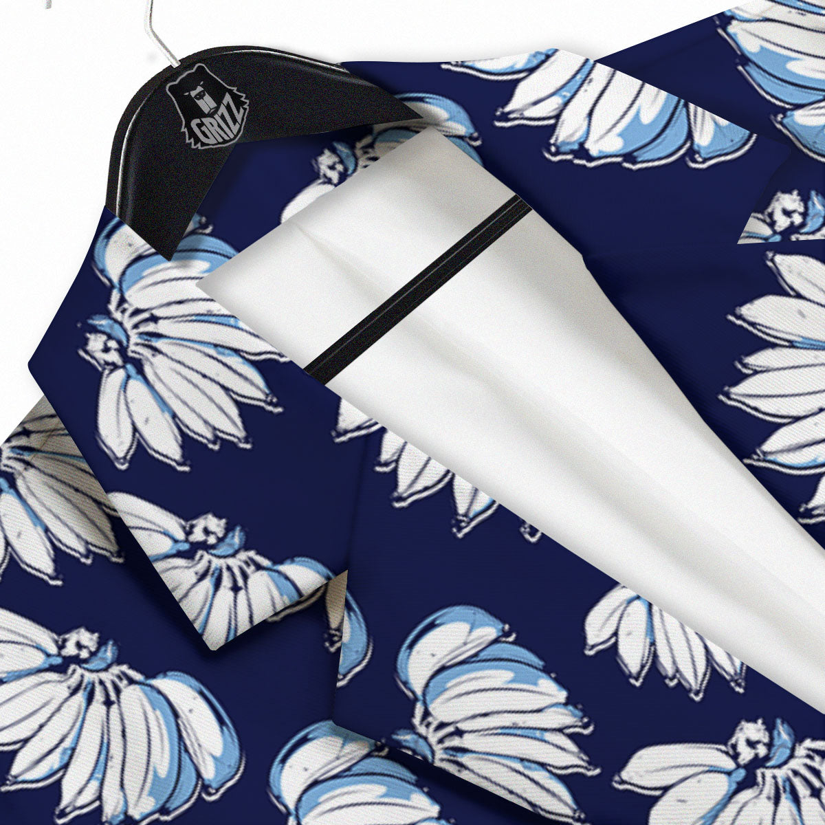 Blue Banana Retro Print Pattern Men's Sport Coat-grizzshop