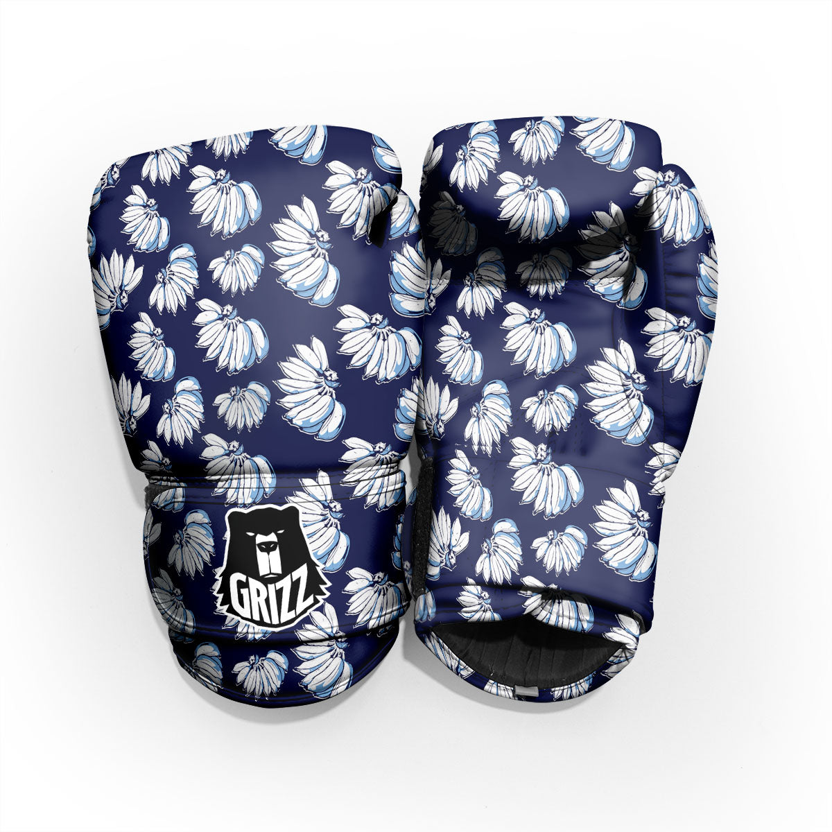 Blue Banana Retro Print Pattern Pro Boxing Glove