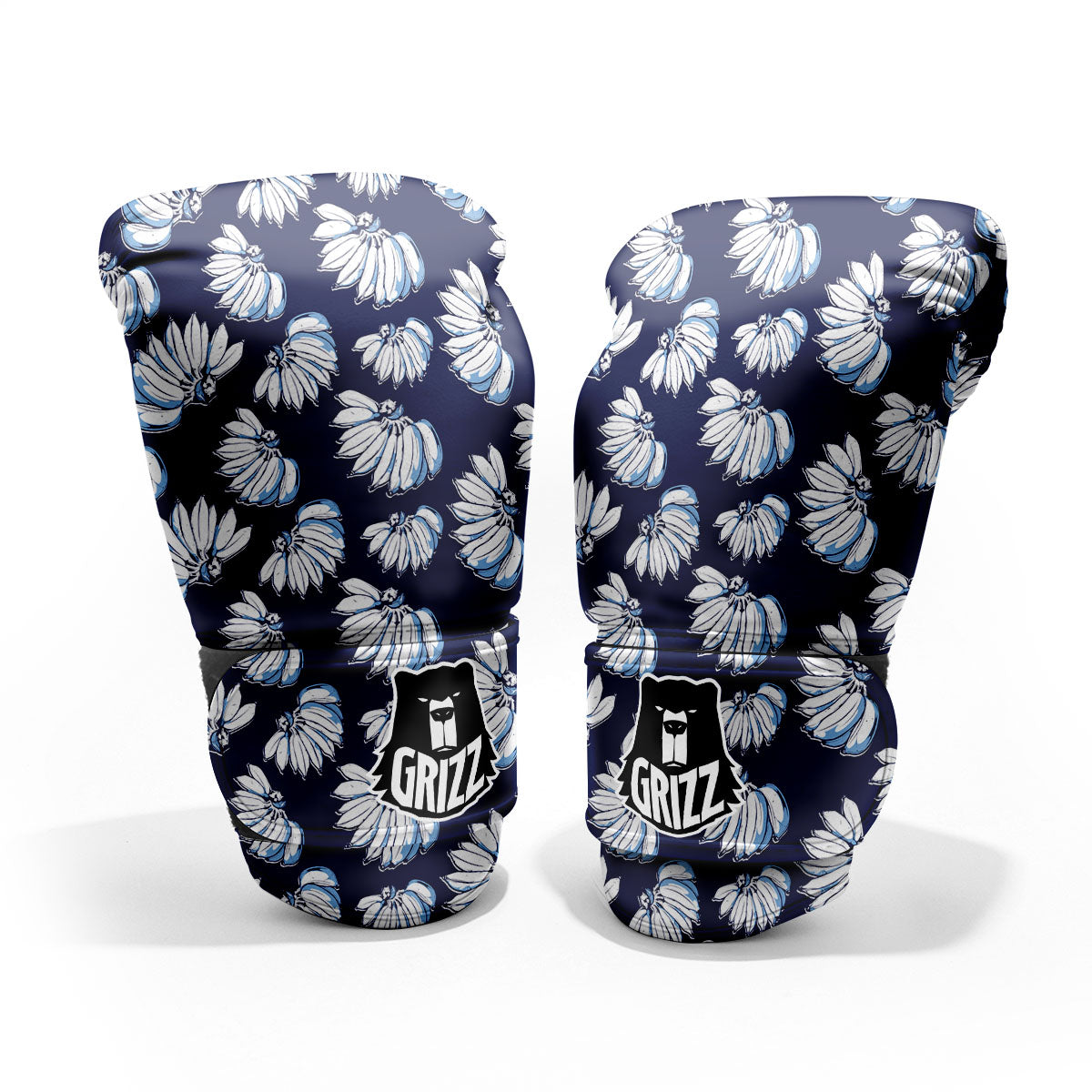 Blue Banana Retro Print Pattern Pro Boxing Glove