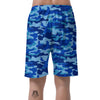 Blue Camo Print Men's Shorts-grizzshop