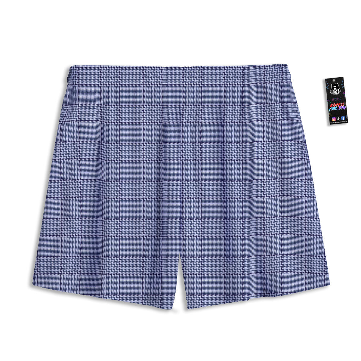 Blue Denim Jeans Polka Dot Print Pattern Mesh Shorts