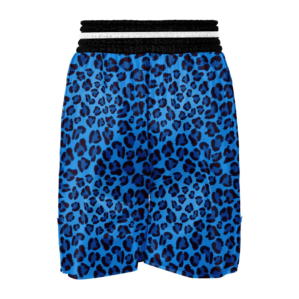 Blue Cheetah Leopard Pattern Print Boxing Shorts-grizzshop
