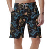 Blue Chinese Dragon Floral Print1 Men's Shorts-grizzshop