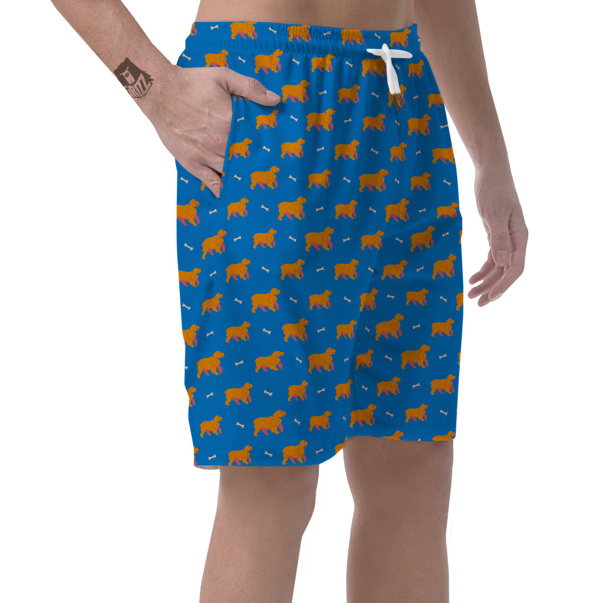 Blue Cocker spaniel Print Pattern Men's Shorts-grizzshop