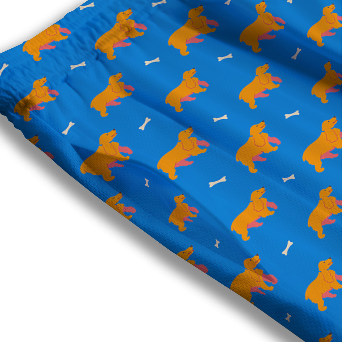 Blue Cocker spaniel Print Pattern Mesh Shorts-grizzshop