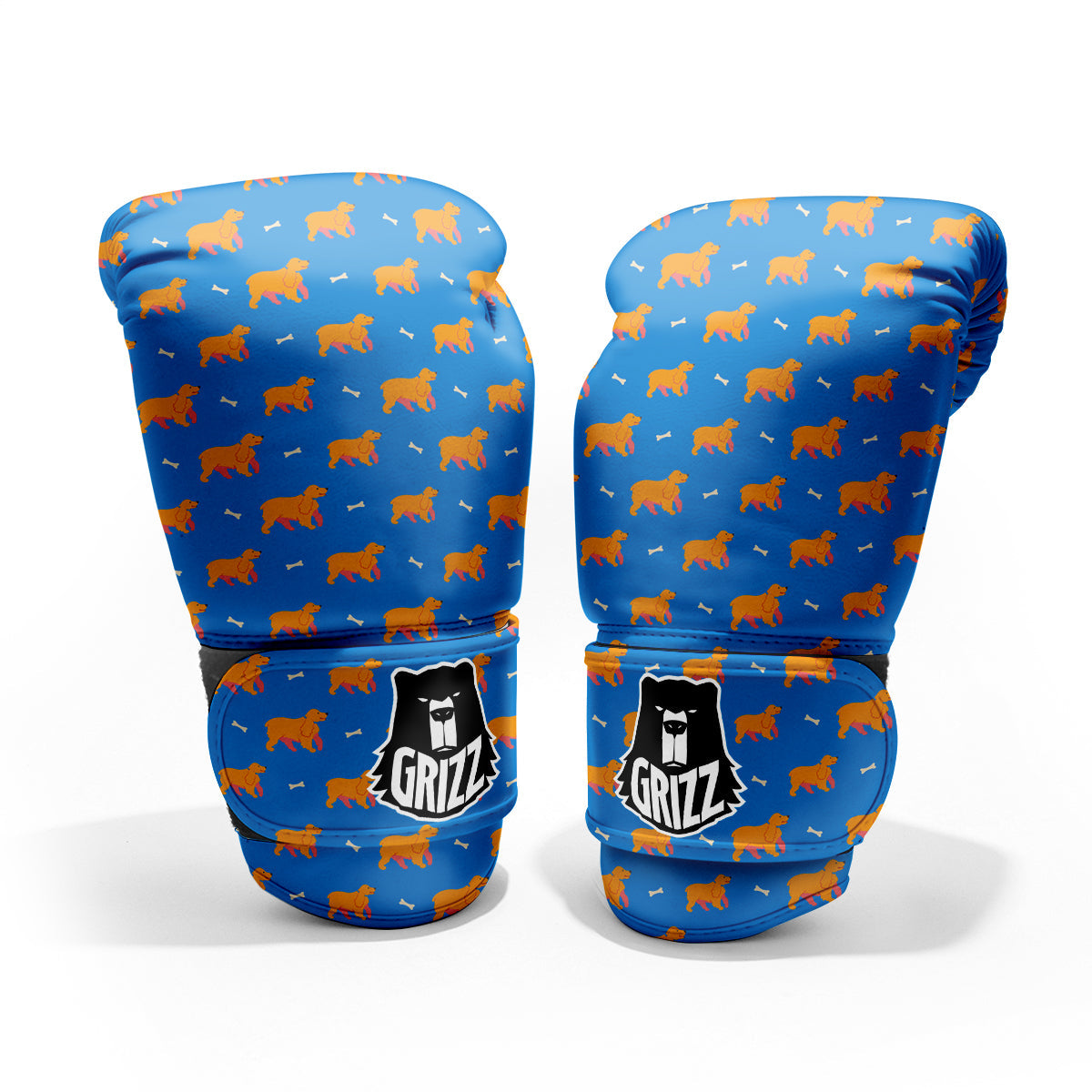 Blue Cocker spaniel Print Pattern Sparring Gloves-grizzshop