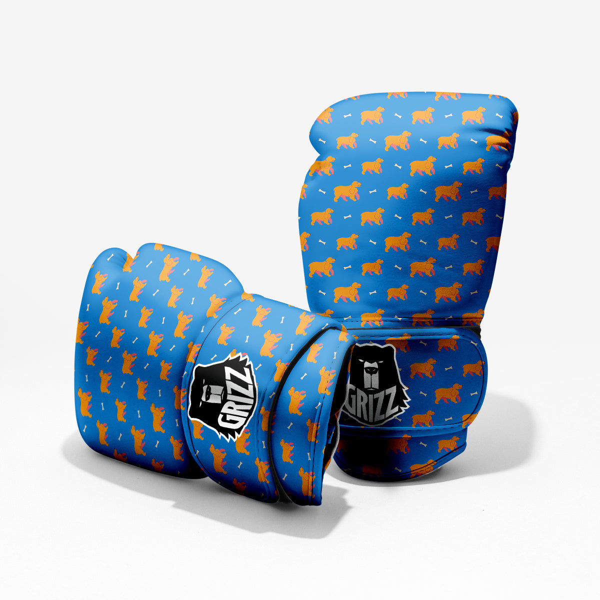 Blue Cocker spaniel Print Pattern Sparring Gloves-grizzshop