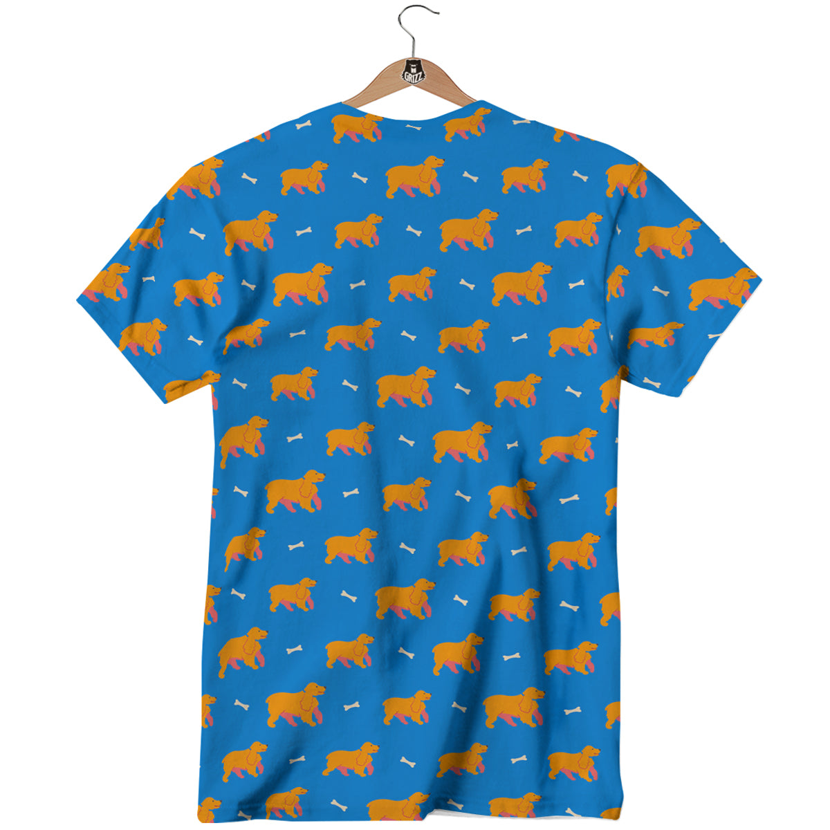 Blue Cocker spaniel Print Pattern T-Shirt-grizzshop
