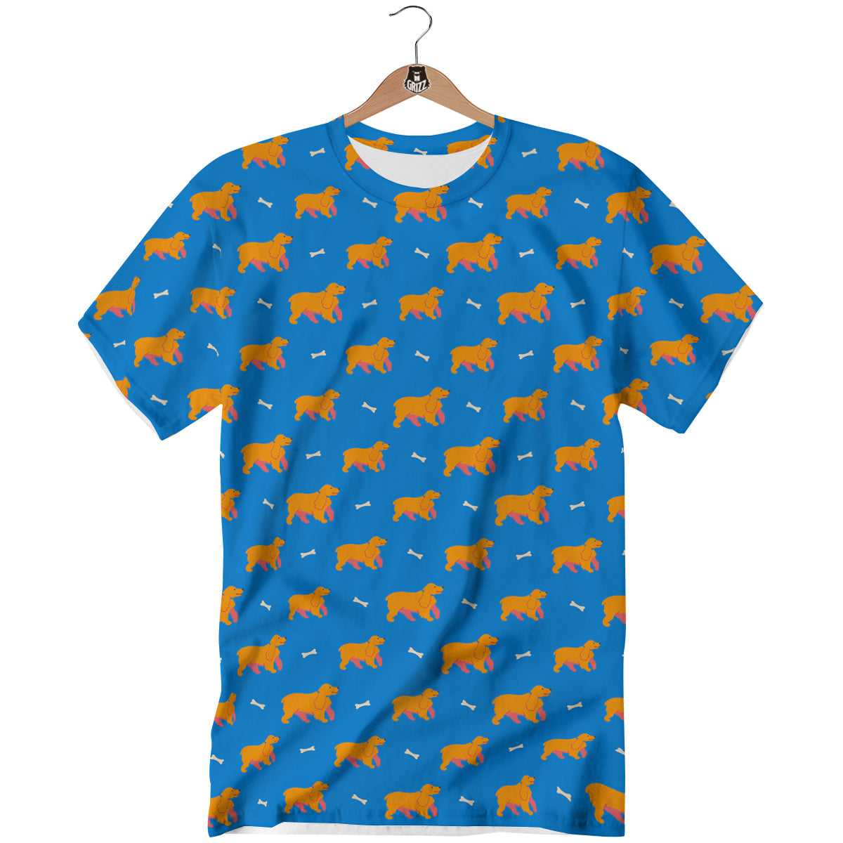 Blue Cocker spaniel Print Pattern T-Shirt-grizzshop