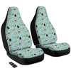 Blue Coconut Print Pattern Car Seat Covers-grizzshop