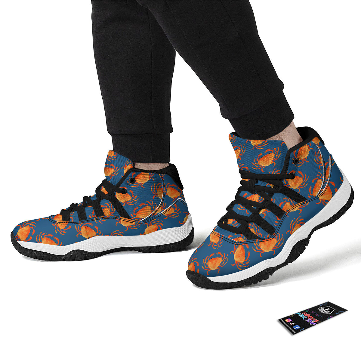 Blue Cute Penguin Print Pattern Black Bball Shoes-grizzshop