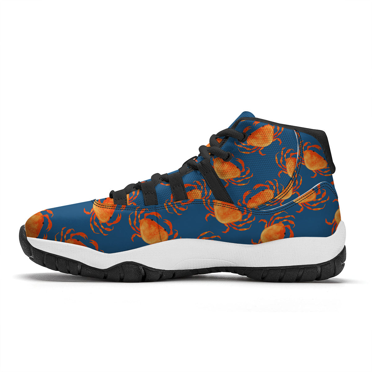 Blue Cute Penguin Print Pattern Black Bball Shoes-grizzshop
