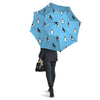 Blue Cute Penguin Print Pattern Umbrella-grizzshop