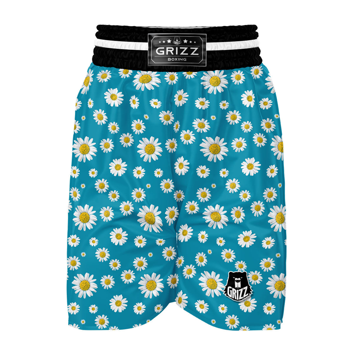 Blue Daisy Boxing Shorts-grizzshop