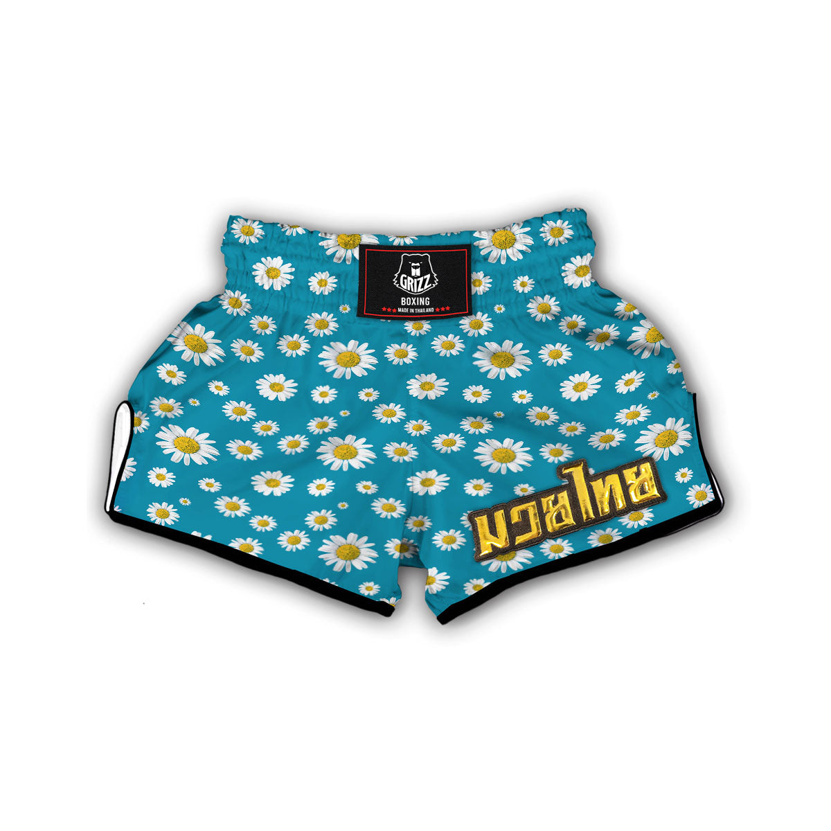 Blue Daisy Muay Thai Boxing Shorts-grizzshop