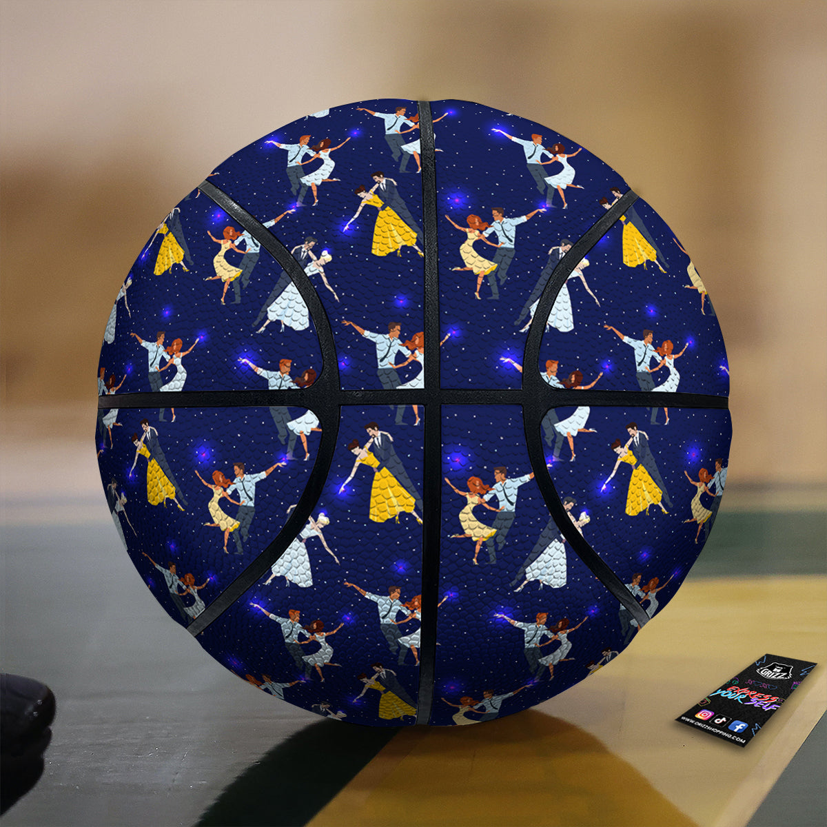 Blue Dancer Print Pattern Basketball-grizzshop