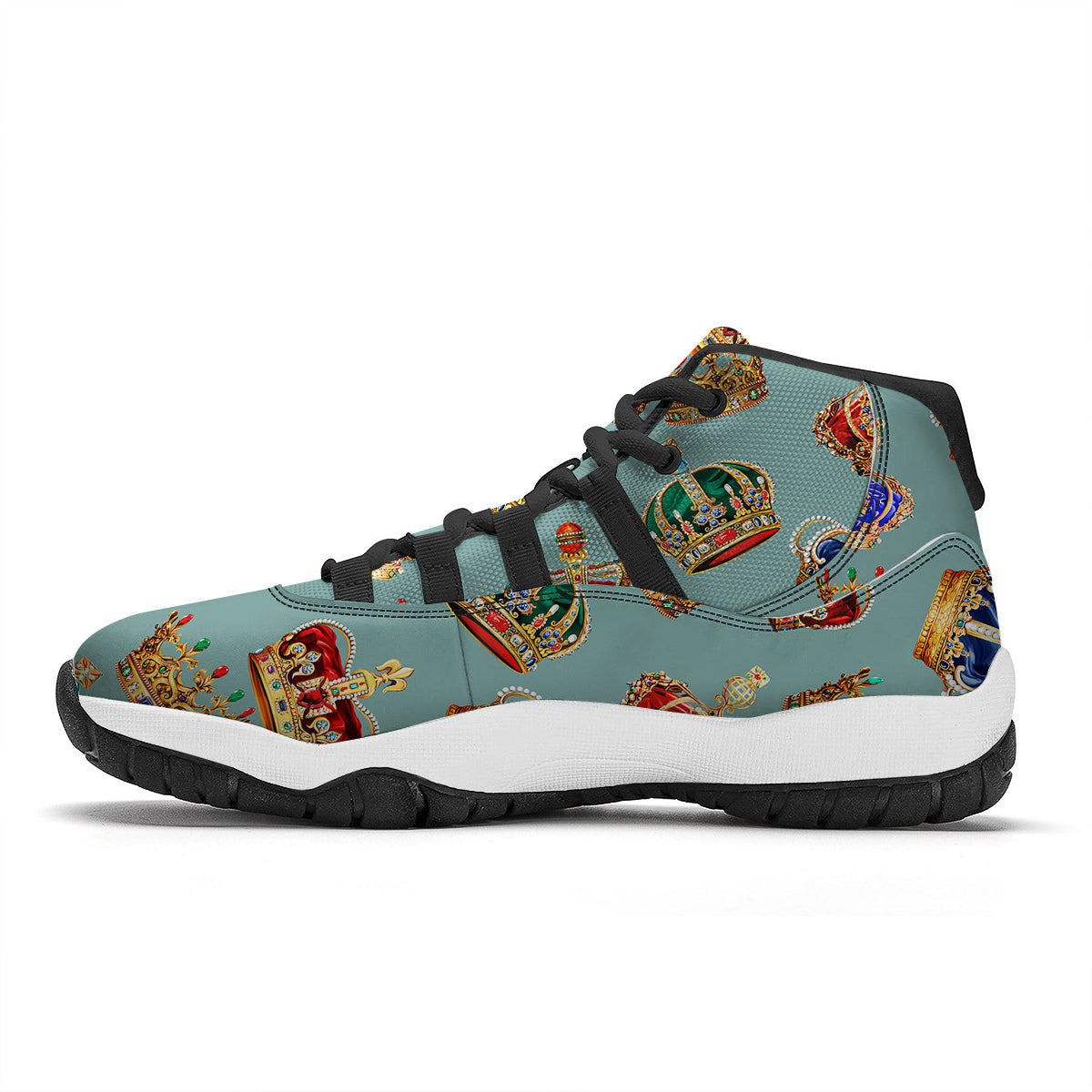 Blue Dancer Print Pattern Black Bball Shoes-grizzshop