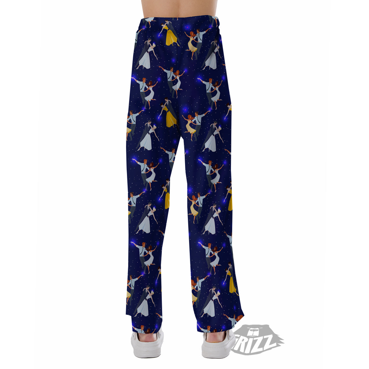 Blue Dancer Print Pattern Pajama Pants-grizzshop