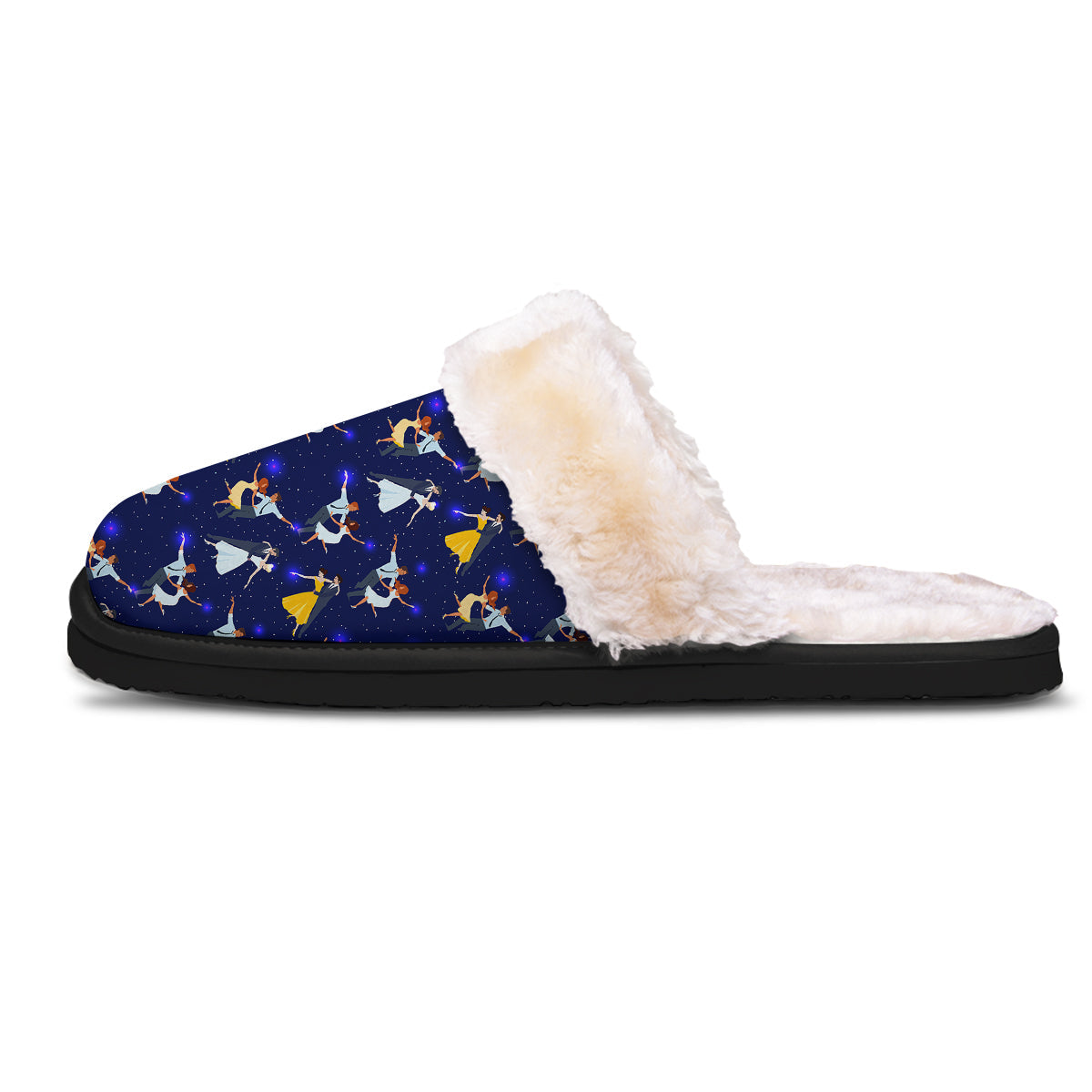 Blue Dancer Print Pattern Slippers-grizzshop