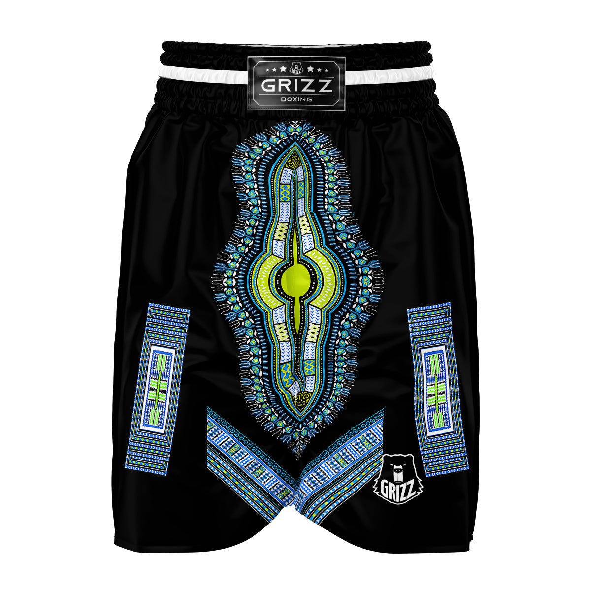 Blue Dashiki Boxing Shorts-grizzshop