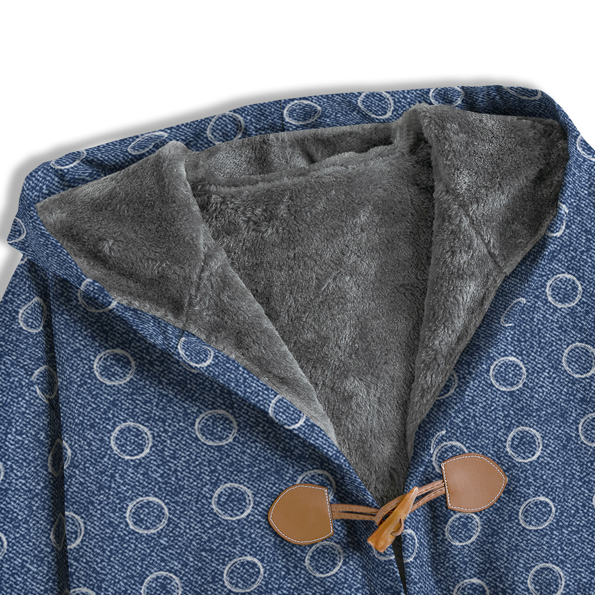 Blue Denim Jeans Polka Dot Print Pattern Men's Windbreaker Jacket-grizzshop