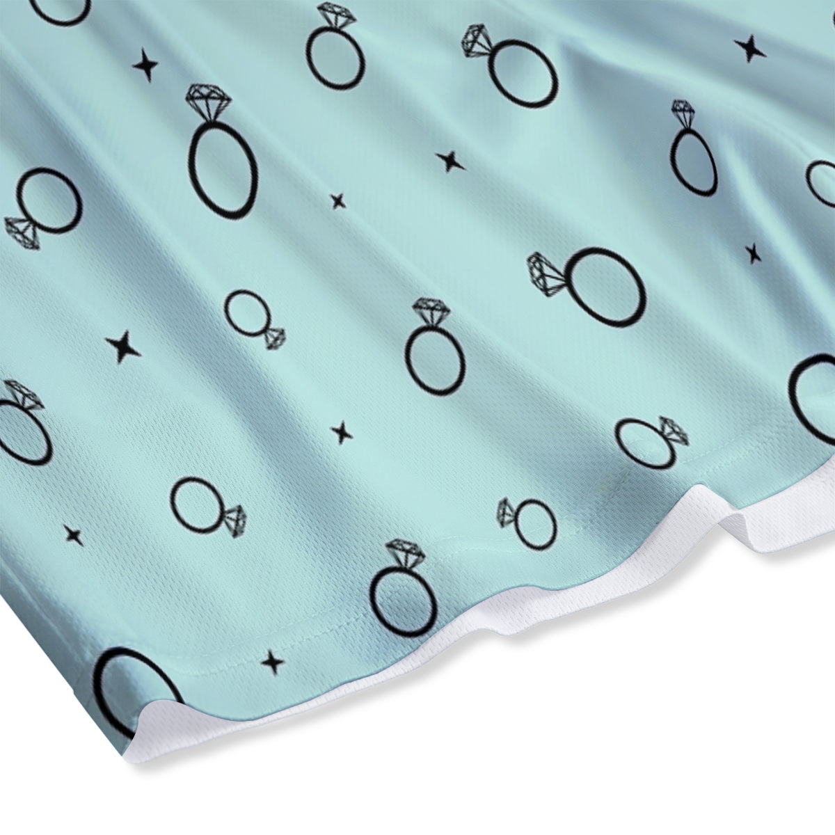 Blue Diamond Ring Print Pattern Mesh Shorts-grizzshop