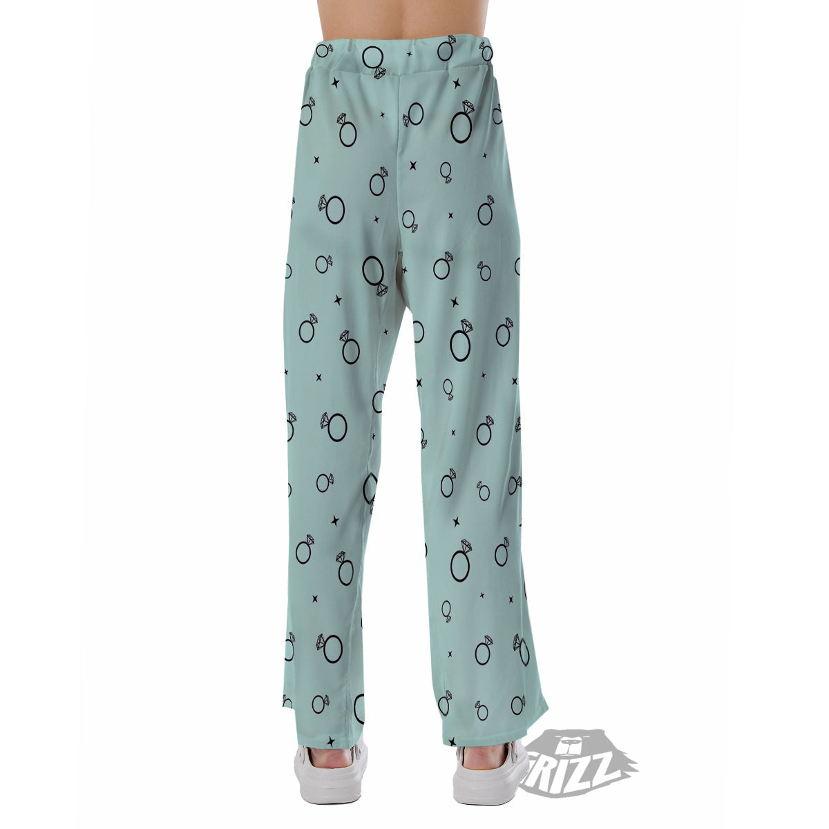 Blue Diamond Ring Print Pattern Pajama Pants-grizzshop