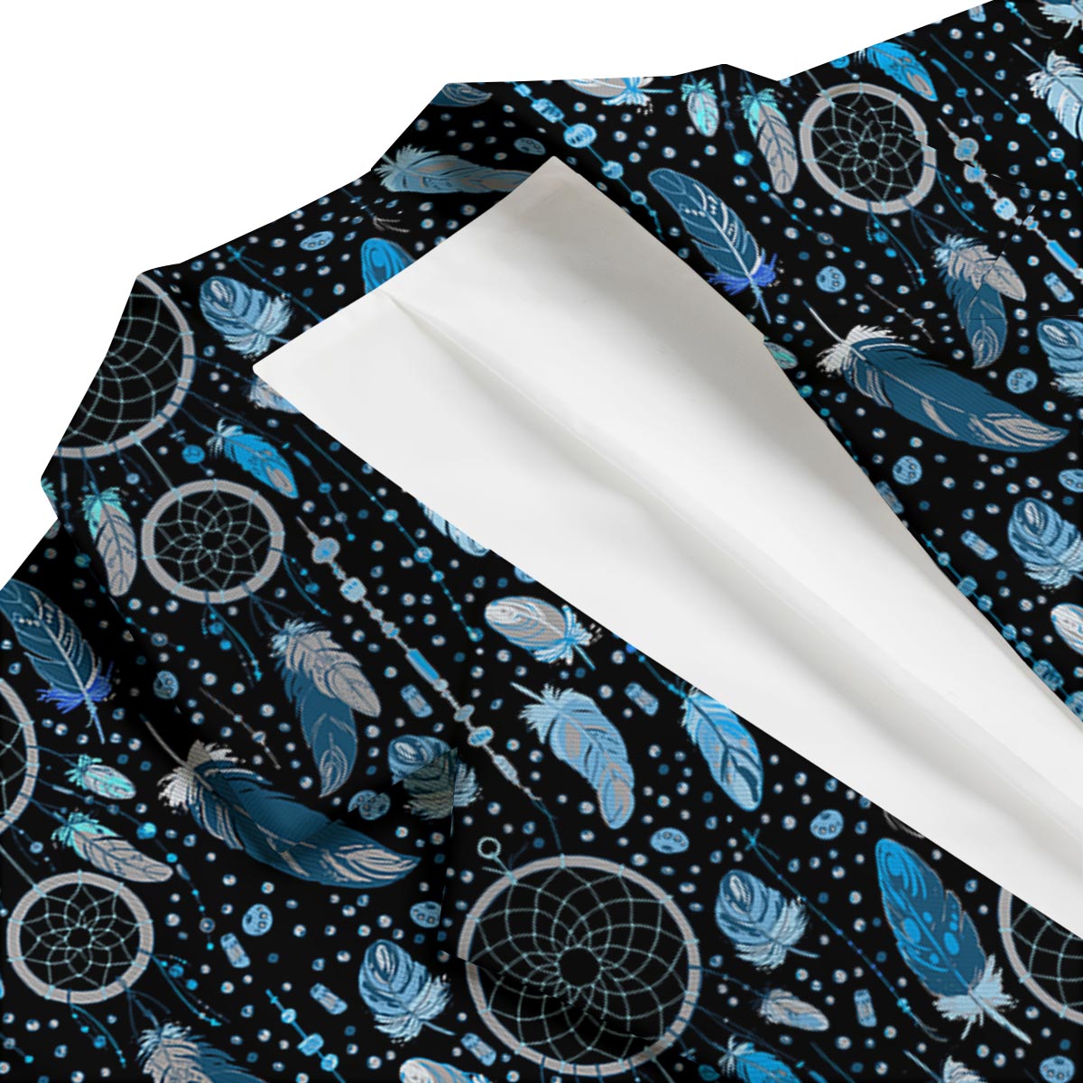 Blue Dream Catcher Feather Men's Blazer-grizzshop