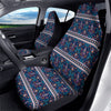 Blue Ethnic Mandala Print Pattern Car Seat Covers-grizzshop