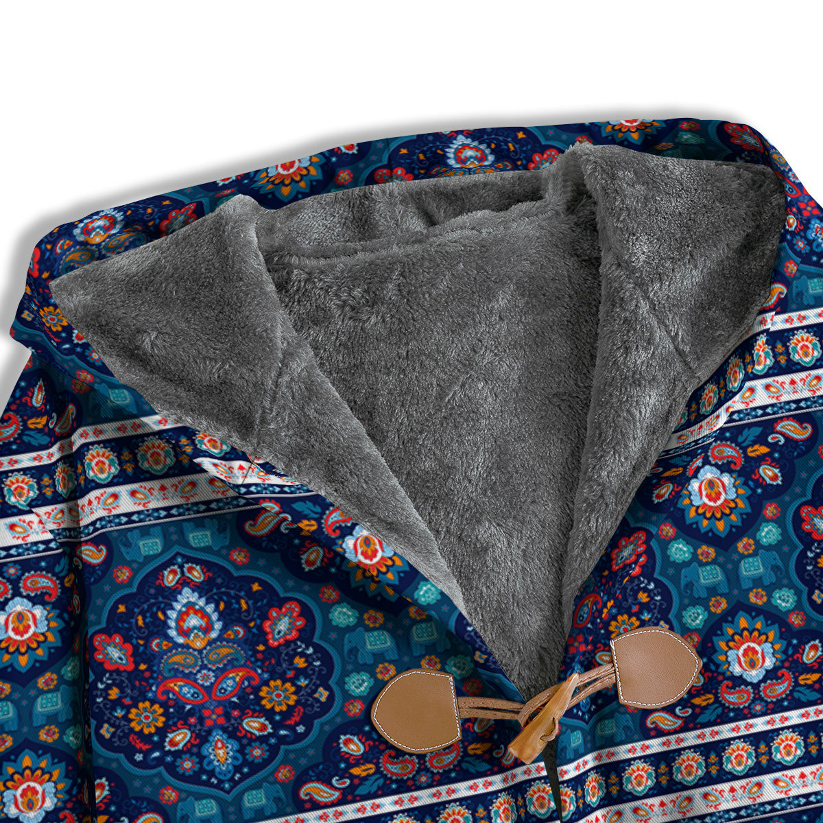 Blue Ethnic Mandala Print Pattern Men's Windbreaker Jacket-grizzshop