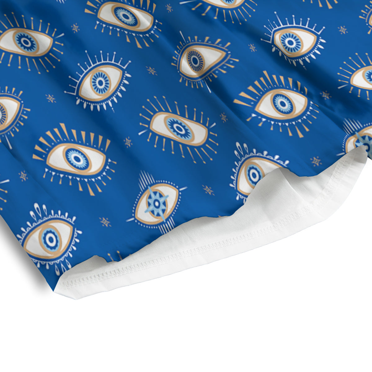 Blue Eyes Hamsa Print Pattern Men's Athletic Shorts