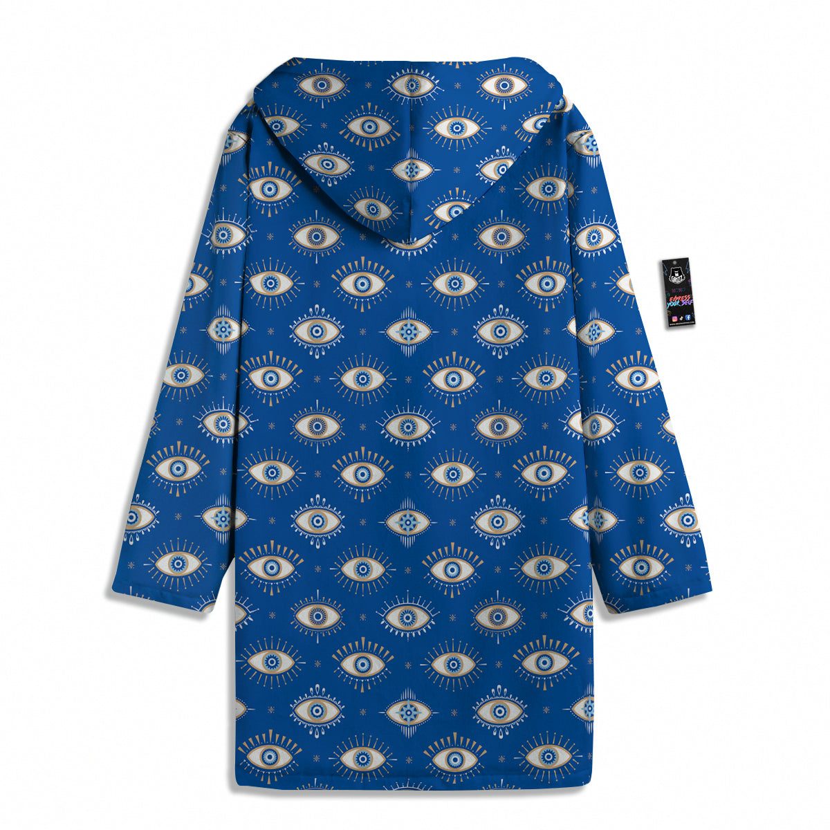 Blue Eyes Hamsa Print Pattern Men's Windbreaker Jacket-grizzshop