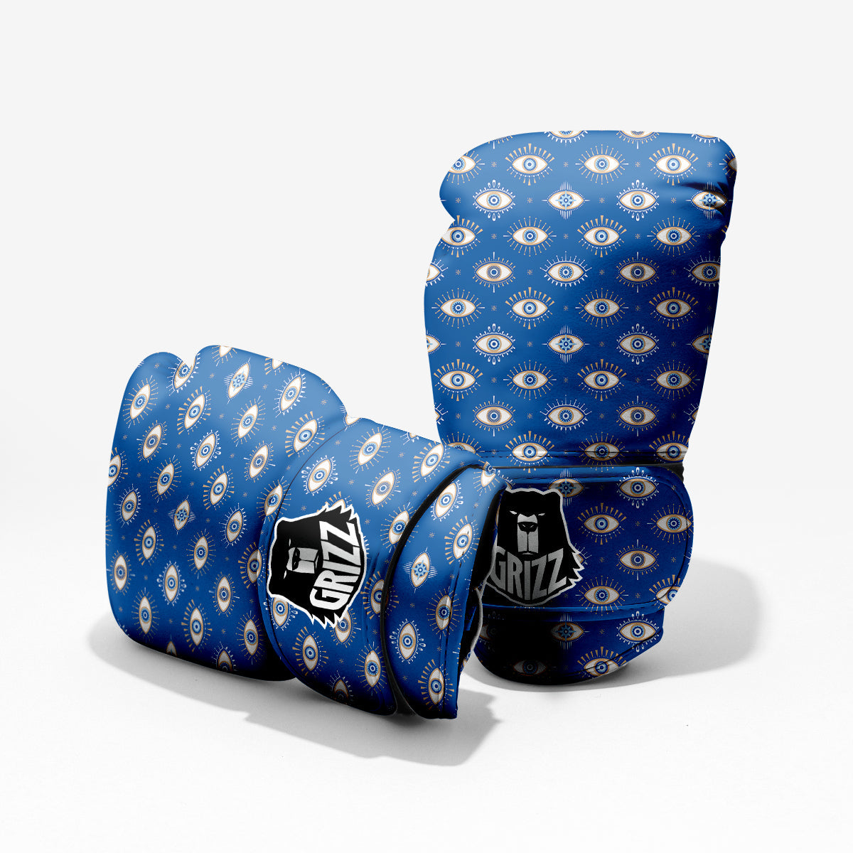 Blue Eyes Hamsa Print Pattern Pro Boxing Glove