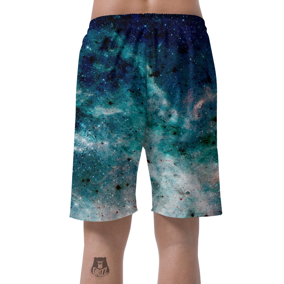 Blue Galaxy Space Men's Shorts-grizzshop