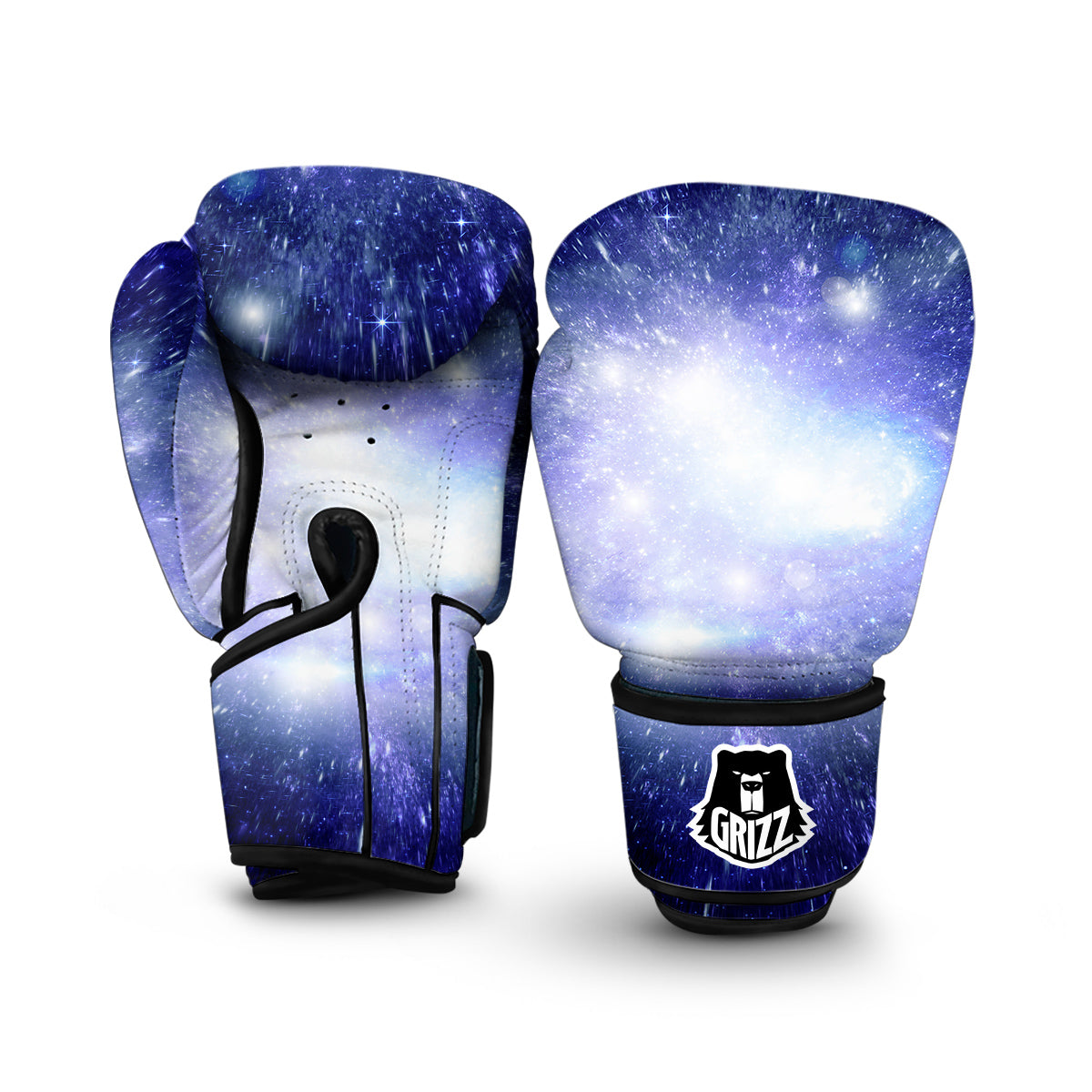 Blue Galaxy Space Stardust Print Boxing Gloves-grizzshop