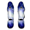 Blue Galaxy Space Stardust Print Muay Thai Shin Guards-grizzshop