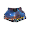 Blue Geomagnetic Storm Galaxy Space Print Muay Thai Boxing Shorts-grizzshop