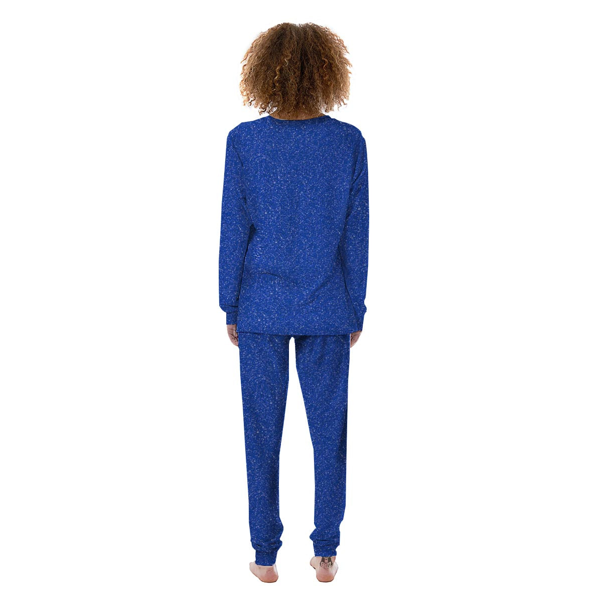 Blue Glitter Artwork Print Women's Pajamas-grizzshop