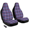 Blue Green And Pink Tartan Print Pattern Car Seat Covers-grizzshop