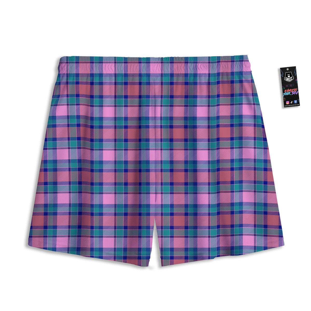 Chevron White And Gold Print Pattern Mesh Shorts