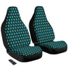 Blue Head Gorilla Geometric Triangle Print Pattern Car Seat Covers-grizzshop