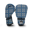 Blue Houndstooth Boxing Gloves-grizzshop