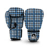 Blue Houndstooth Boxing Gloves-grizzshop