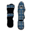 Blue Houndstooth Muay Thai Shin Guards-grizzshop