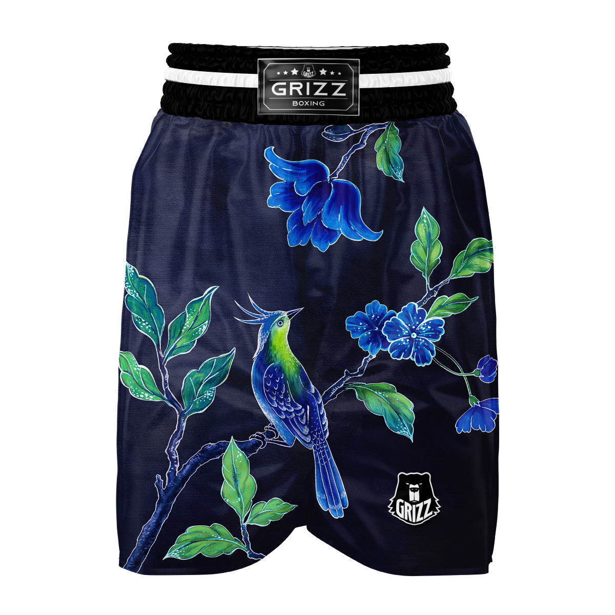 Blue Hummingbird Boxing Shorts-grizzshop