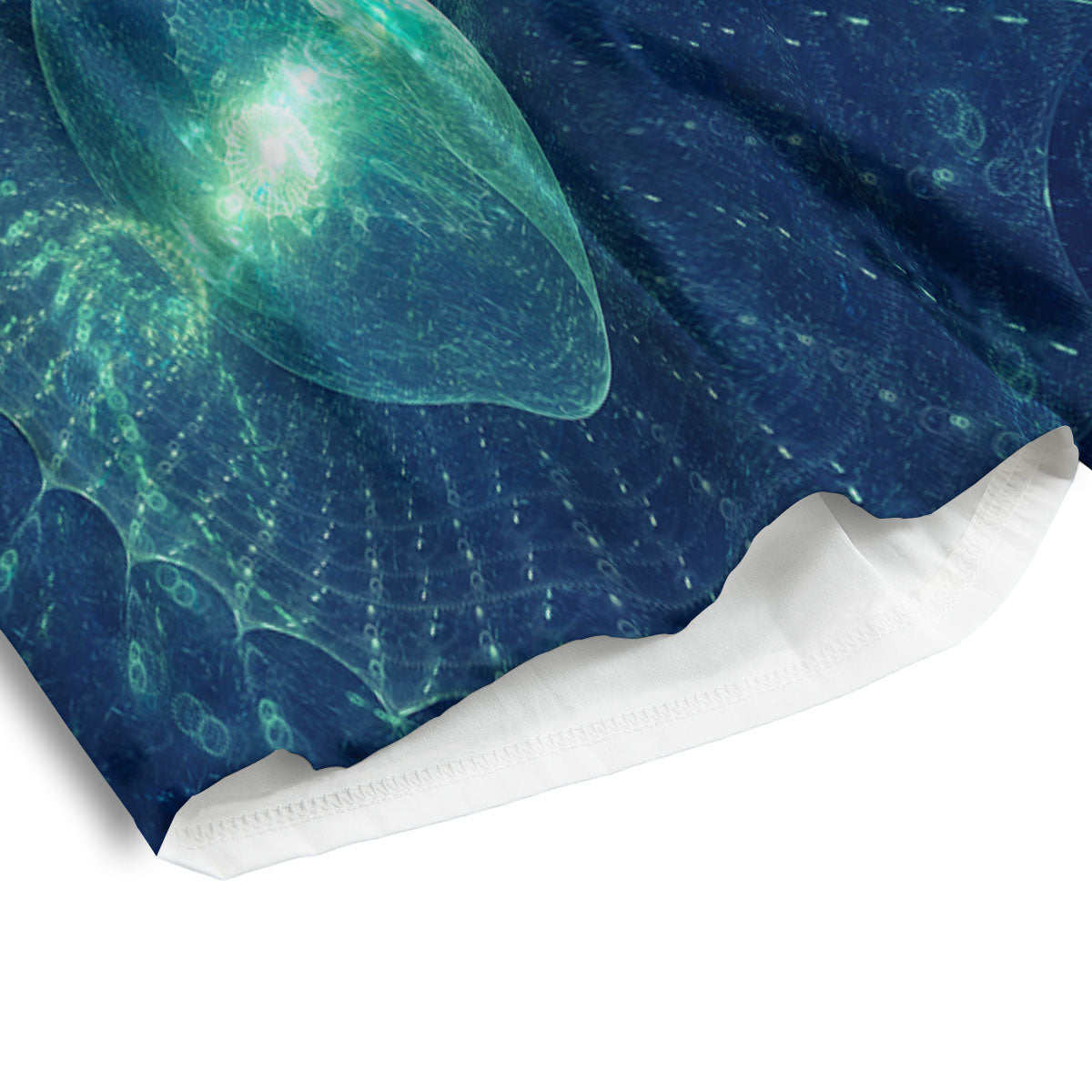 Blue Jellyfish On Deep Sea Print Men's Athletic Shorts