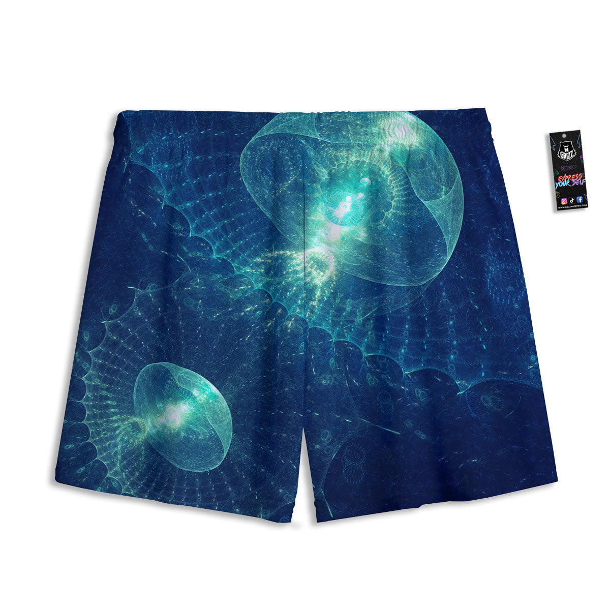 Chevron White And Grey Print Pattern Mesh Shorts